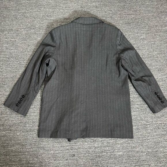 Women's Gray Double-Breasted Blazer - Picture 2 of 11